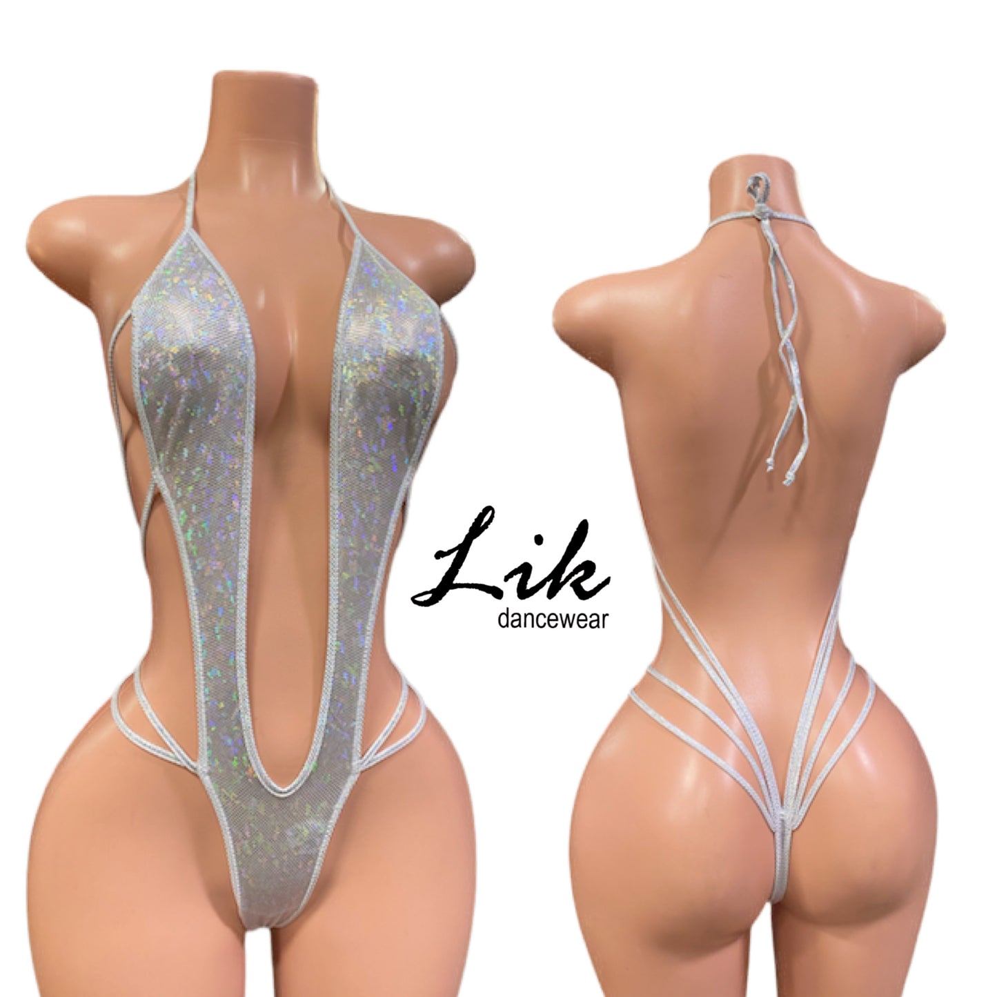 Sabrina Deep V Strappy One Piece for Exotic Dancers