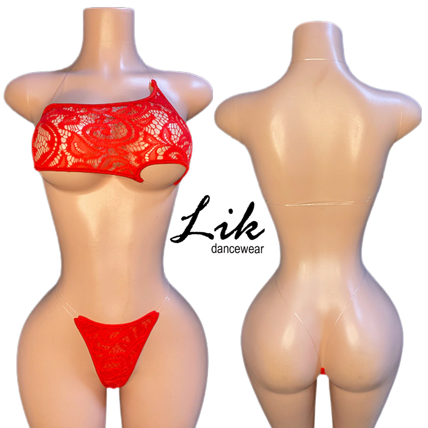 Martia two-piece with clear string