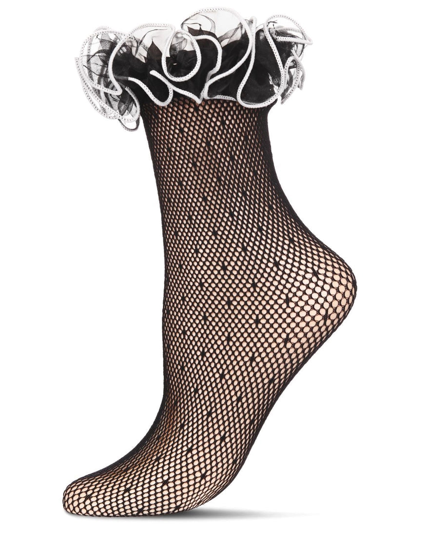 Swiss Dot Lace Ankle Stocking