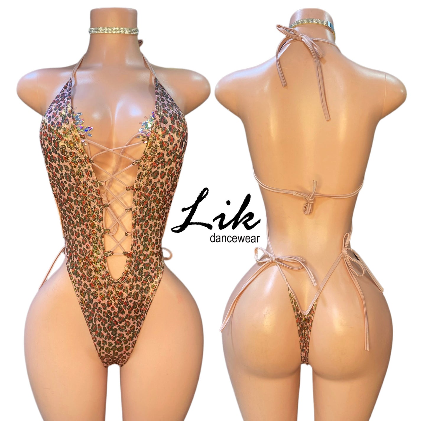 Grace lace up one-piece