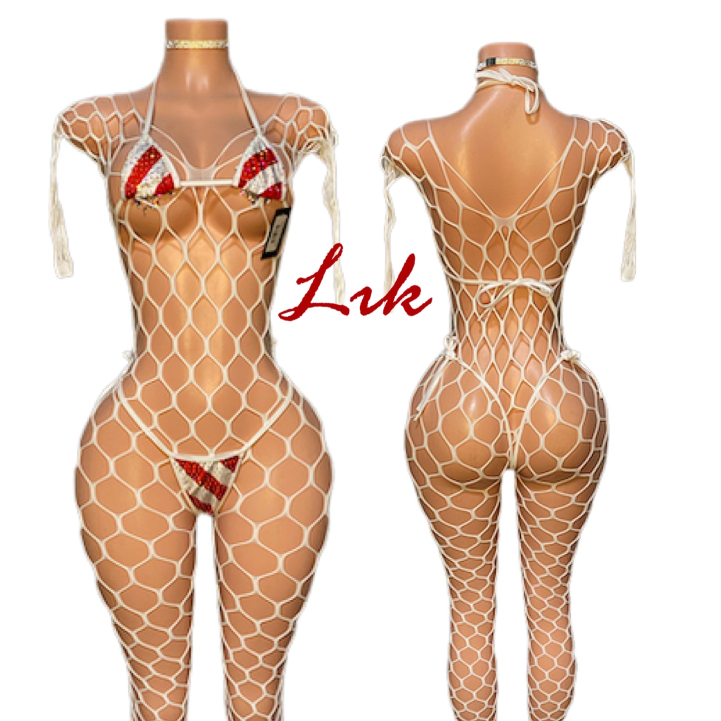 Fishnet Bodysuit Adult dancer
