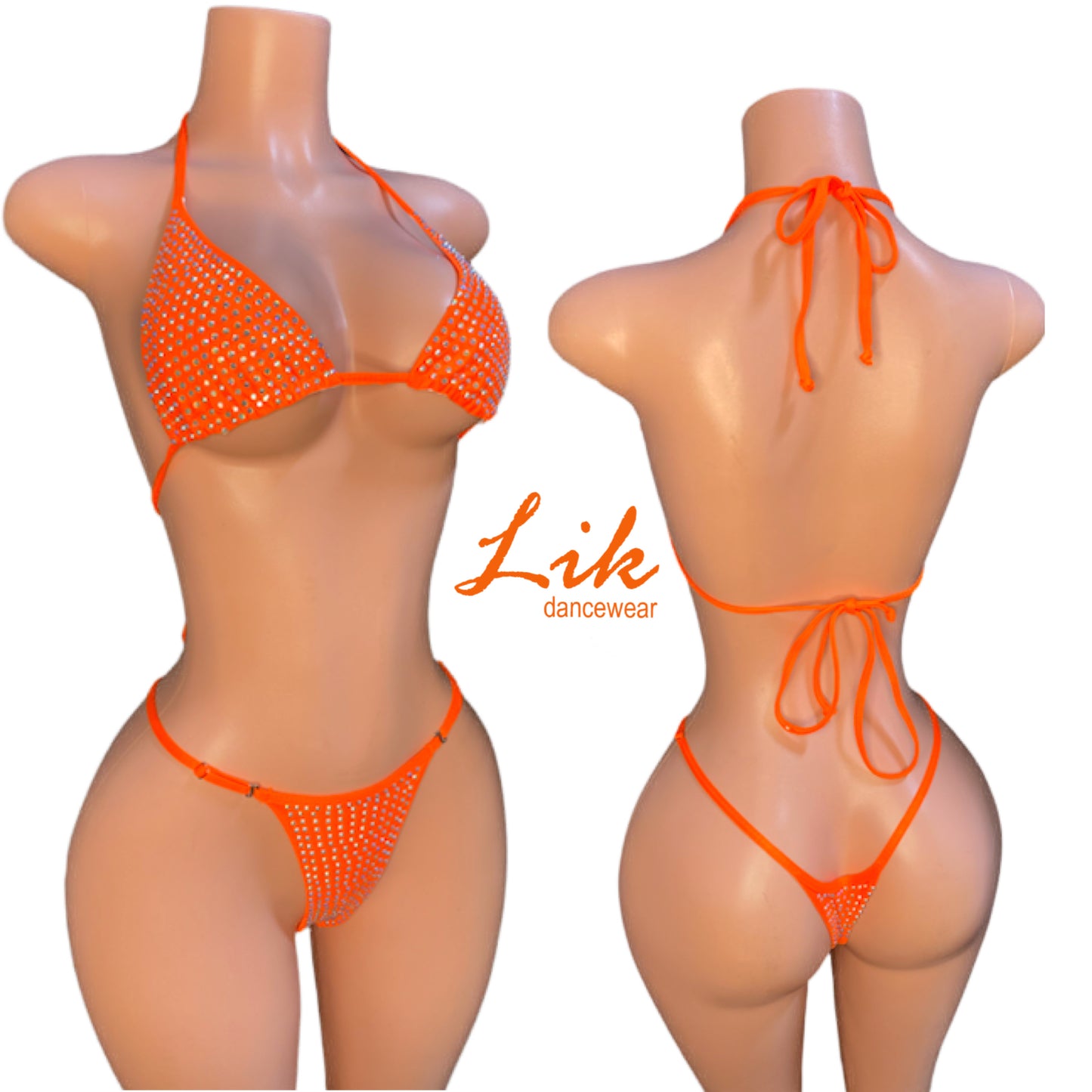 Limitless rhinestone spandex bikini