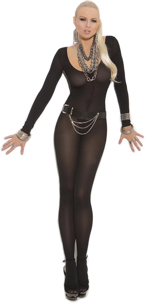 Long Sleeve Opaque Bodystocking