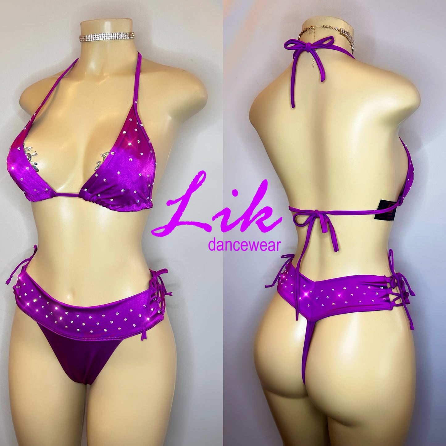 Georgia lace up side Brazilian cut two piece bikini