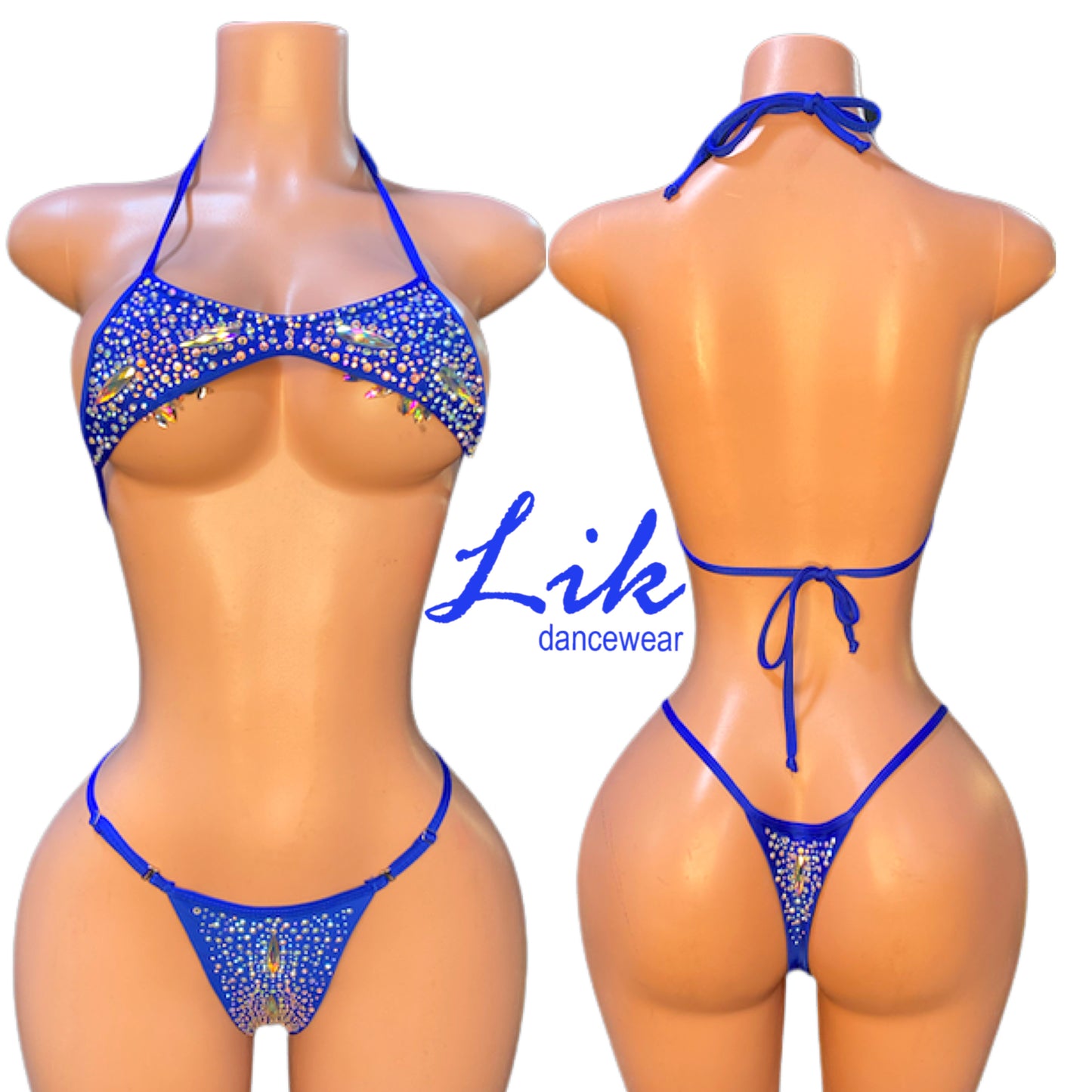 Exotic Dancewear DALIA with adjustable thong 2-piece