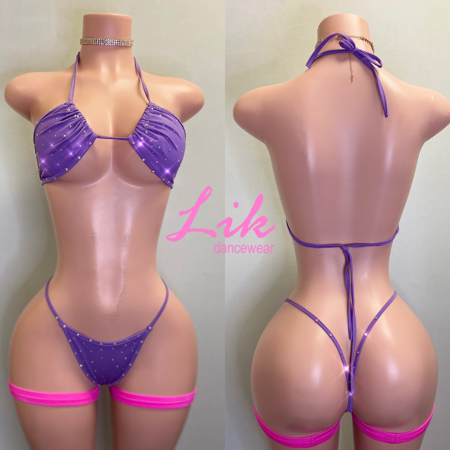 Dynasty rhinestone bikini thong