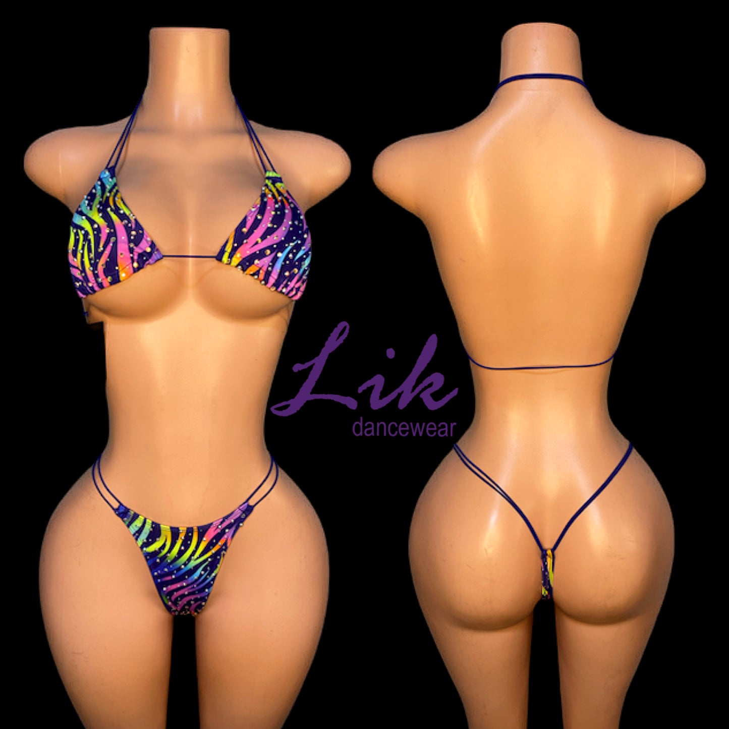 Shine adult dancer bungee string two piece