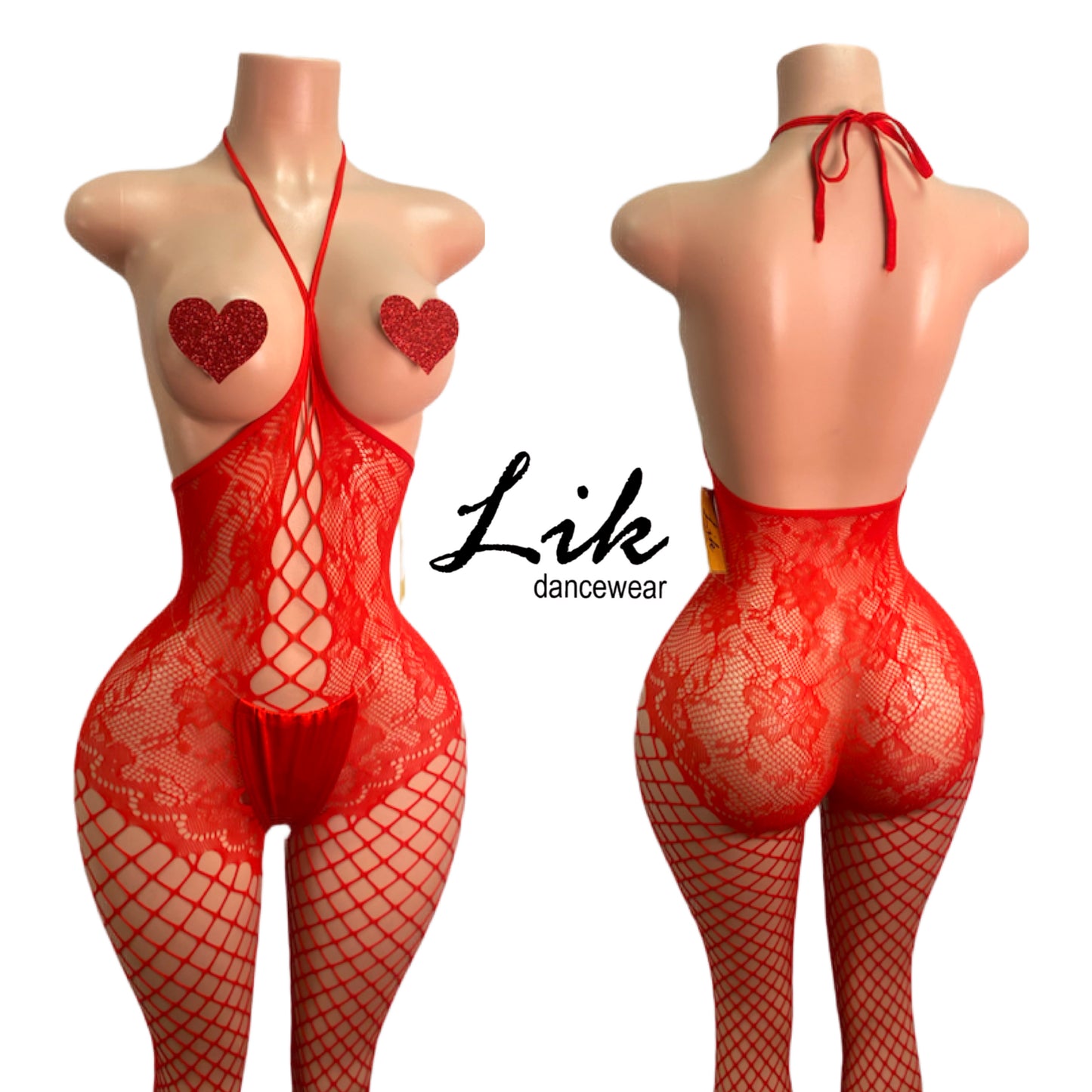 Open-Cup Halter Bodystocking