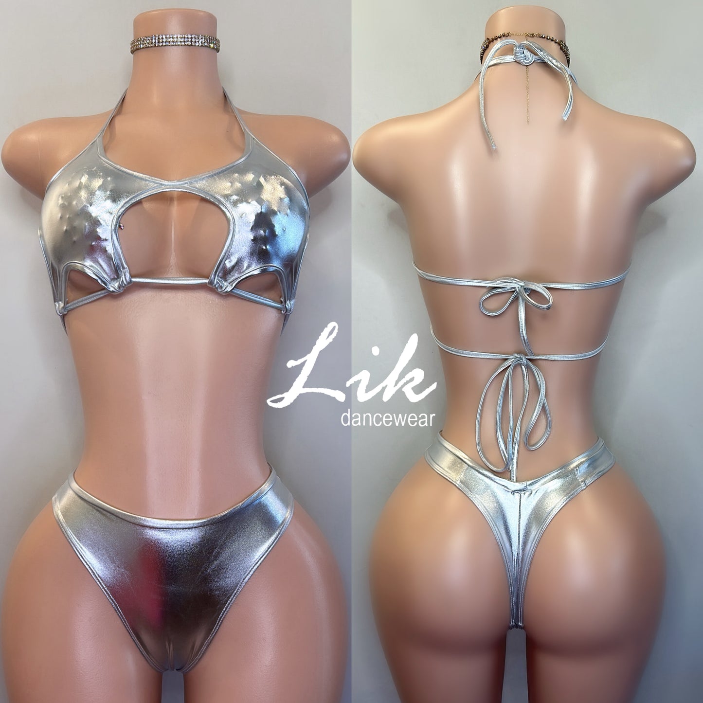 Lyneese star top bikini with thong rave or stripper outfit