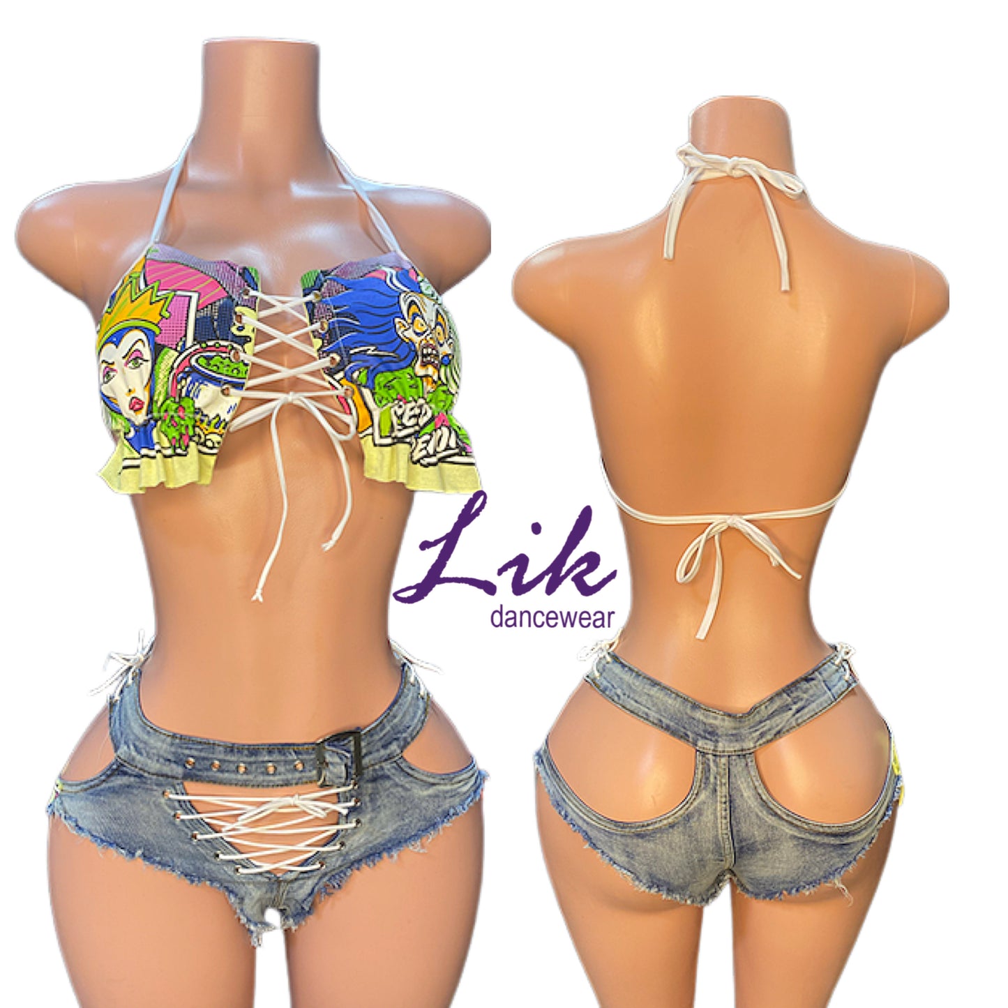 Trendsetter Denim short and graphic top