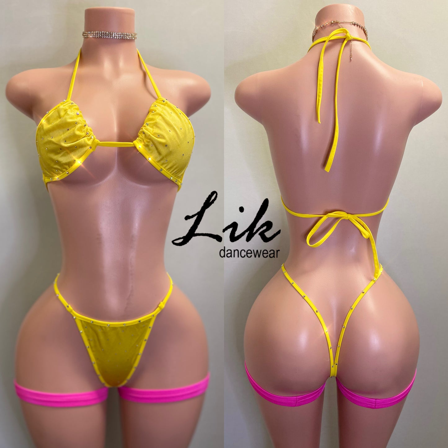Dynasty rhinestone bikini thong