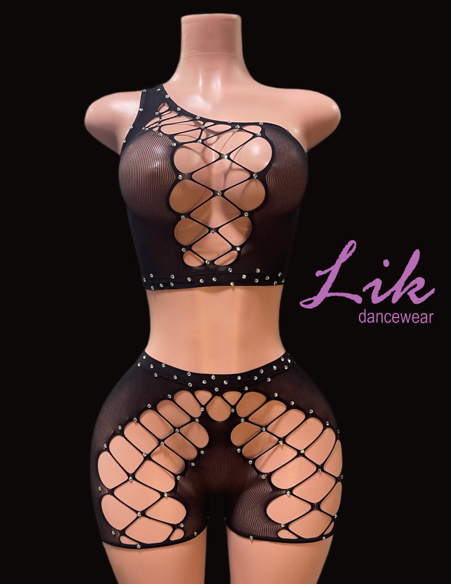 Tantrum One shoulder short set