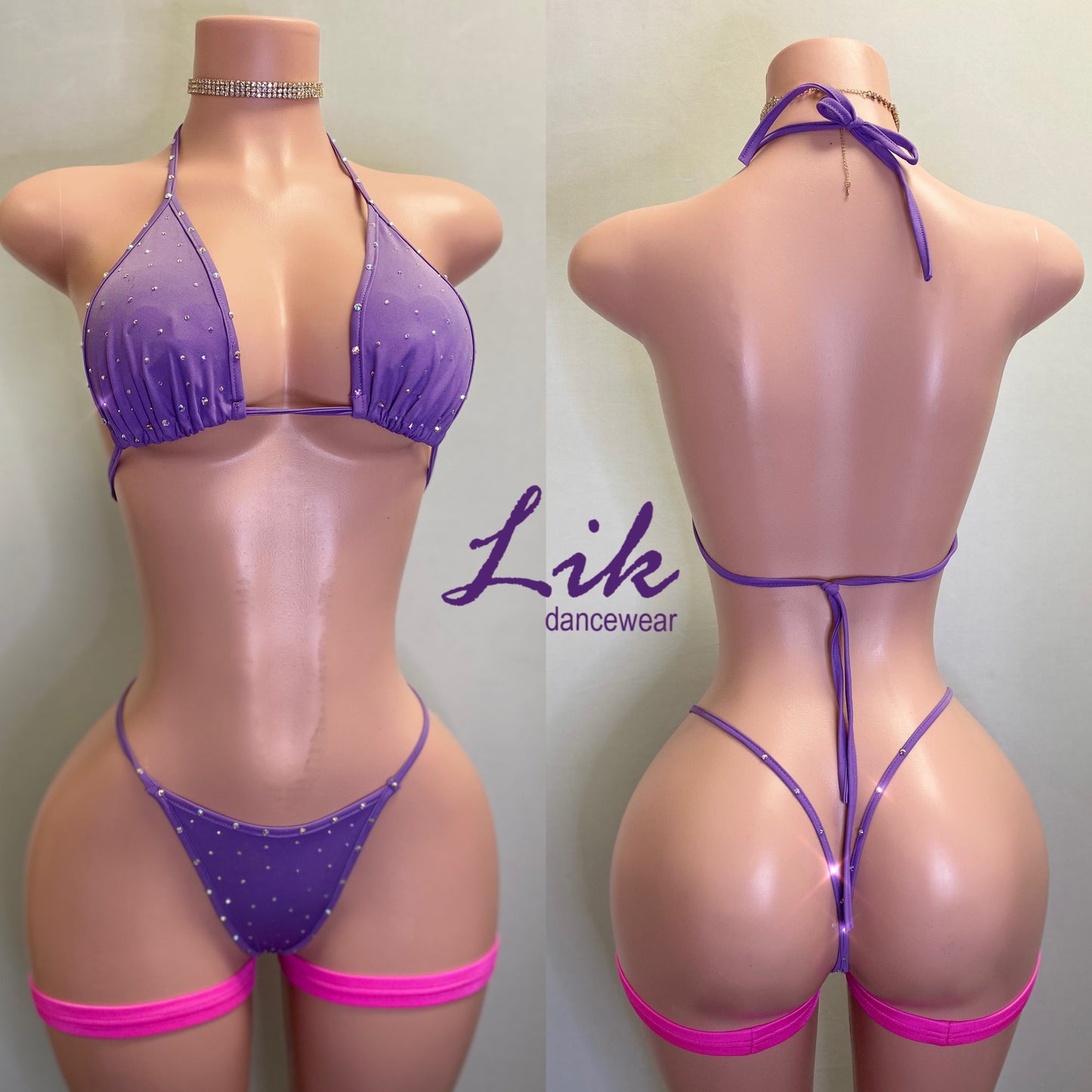 Dynasty rhinestone bikini thong