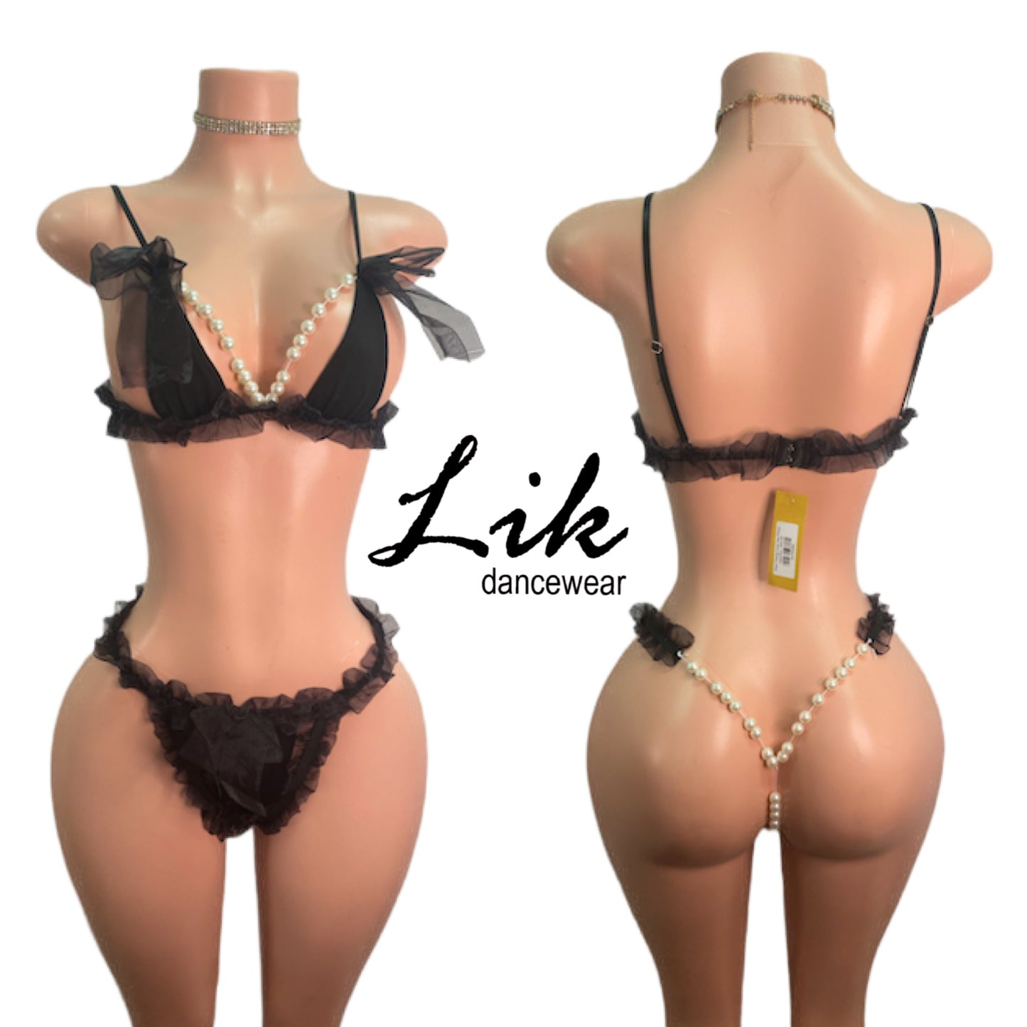 Pearl Thong Lace Two Piece