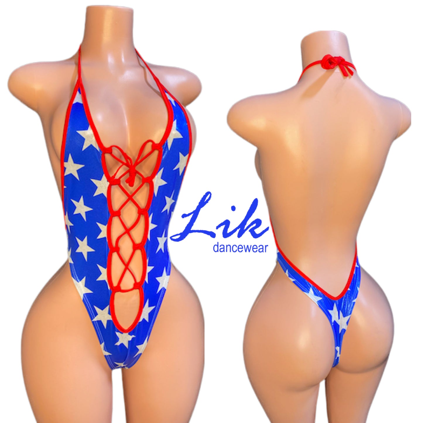 Star Wrap it up lace up one piece