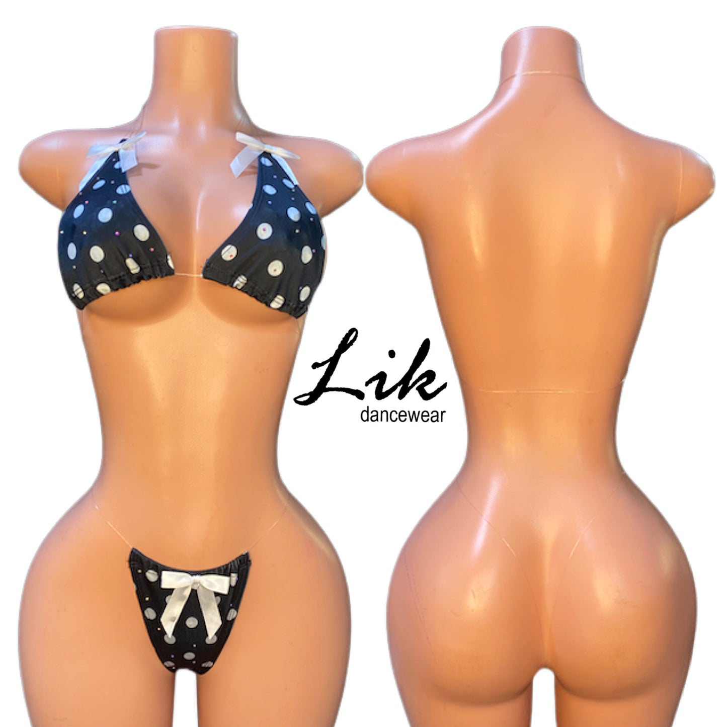 Exotic Dancwear PRETTY BOWS two-piece