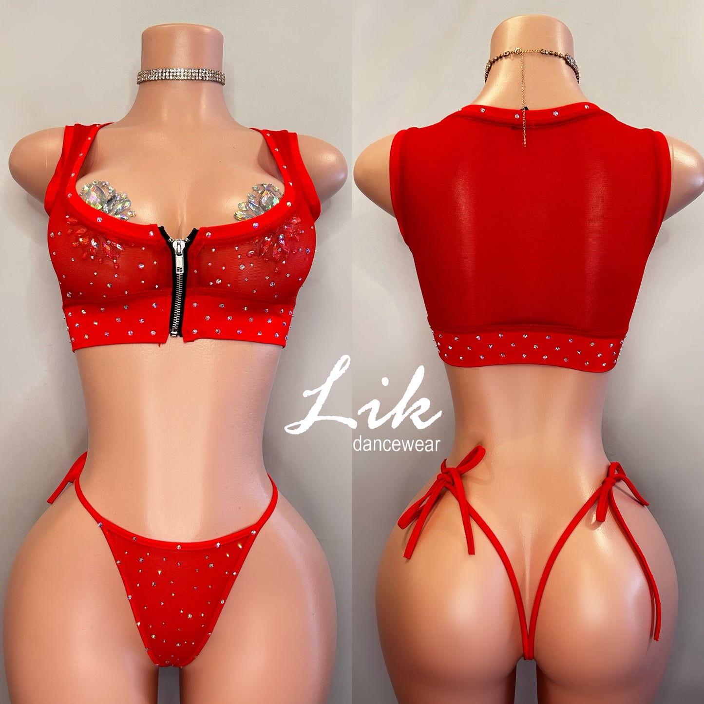 Jackie sleeveless zipper sheer jacket for adult dancers