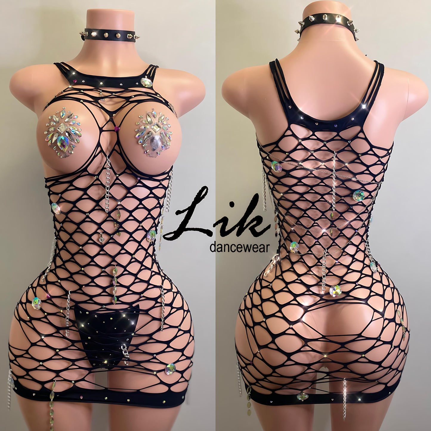 Dat Bitch fishnet dress