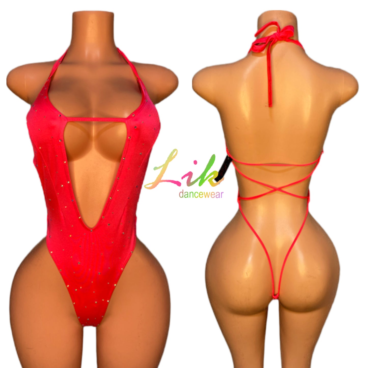 Melrose deep V backless bodysuit