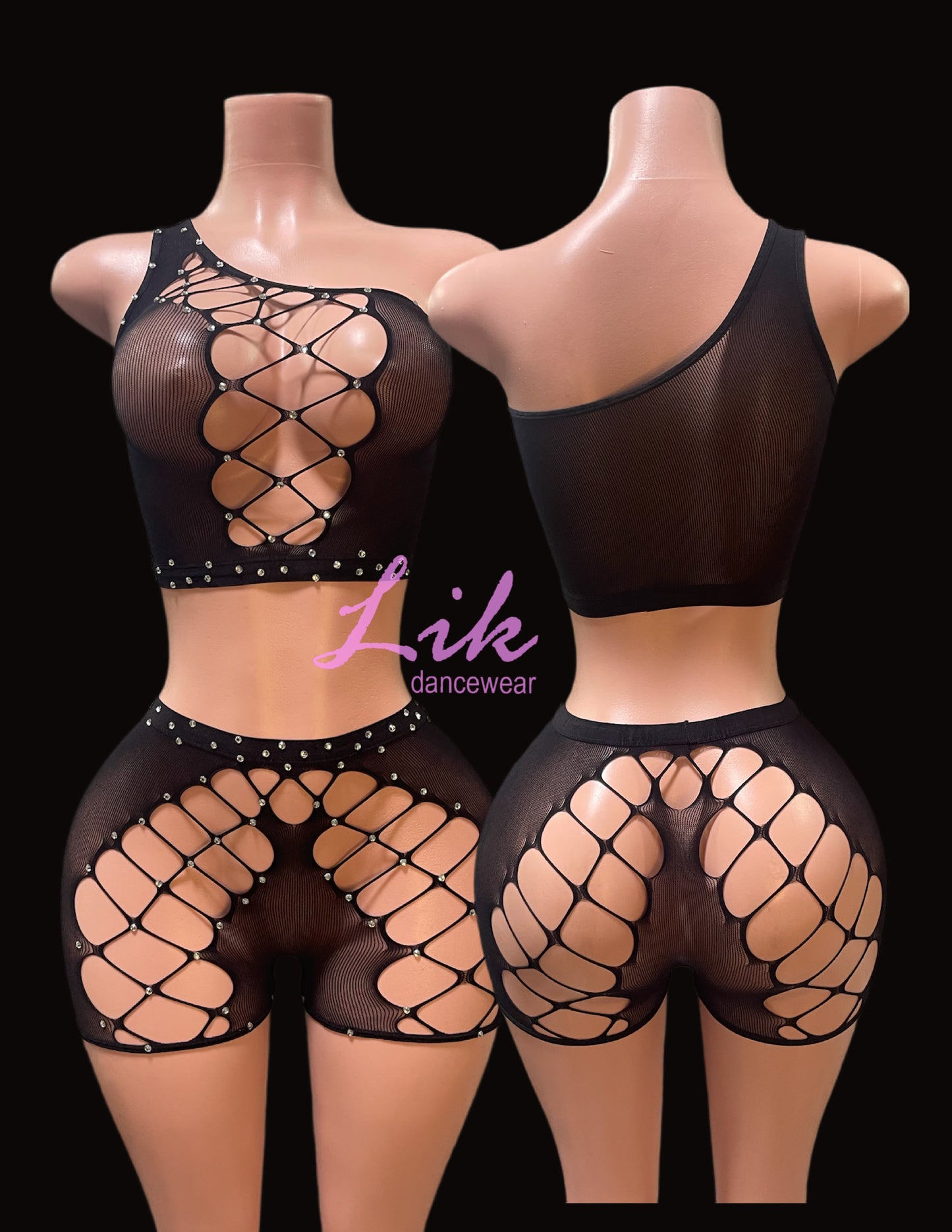 Tantrum One shoulder short set