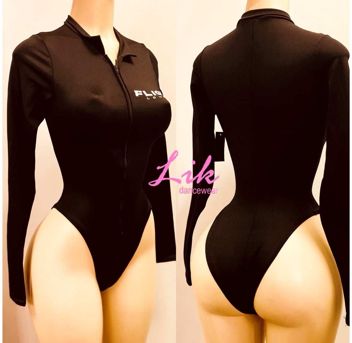 Money team zipper front leotard for Adult