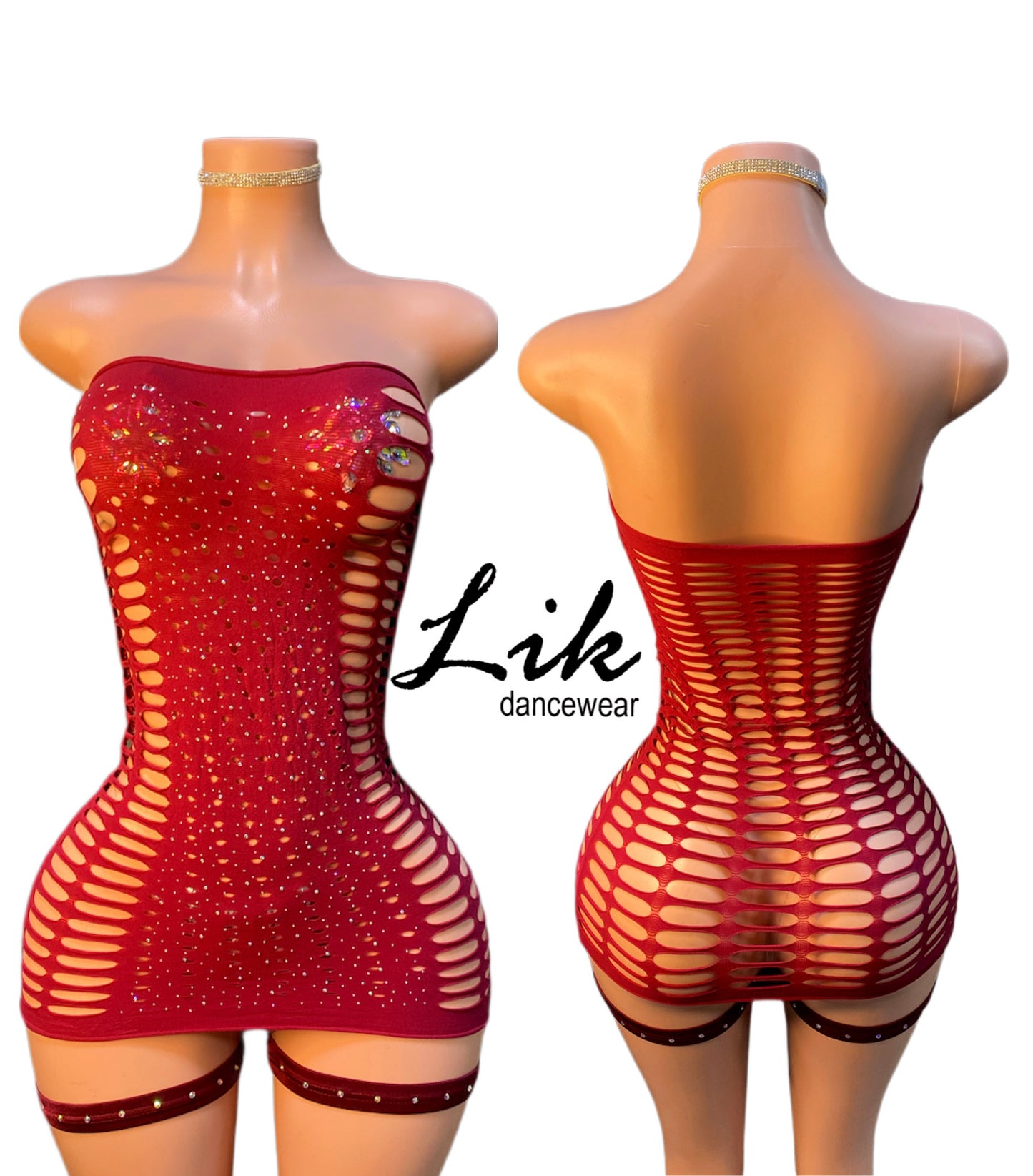 Rhinestone Eyelash Tube Dress