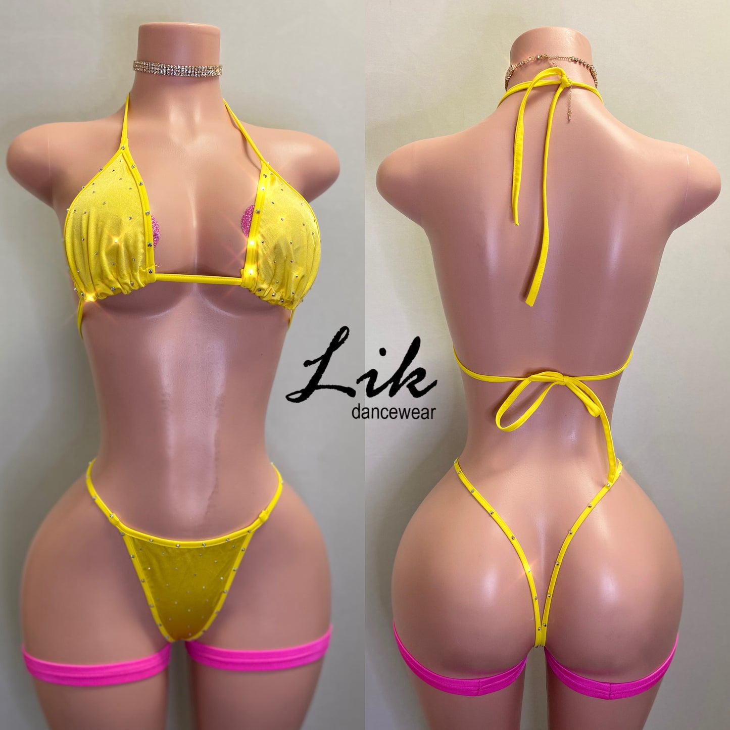 Dynasty rhinestone bikini thong