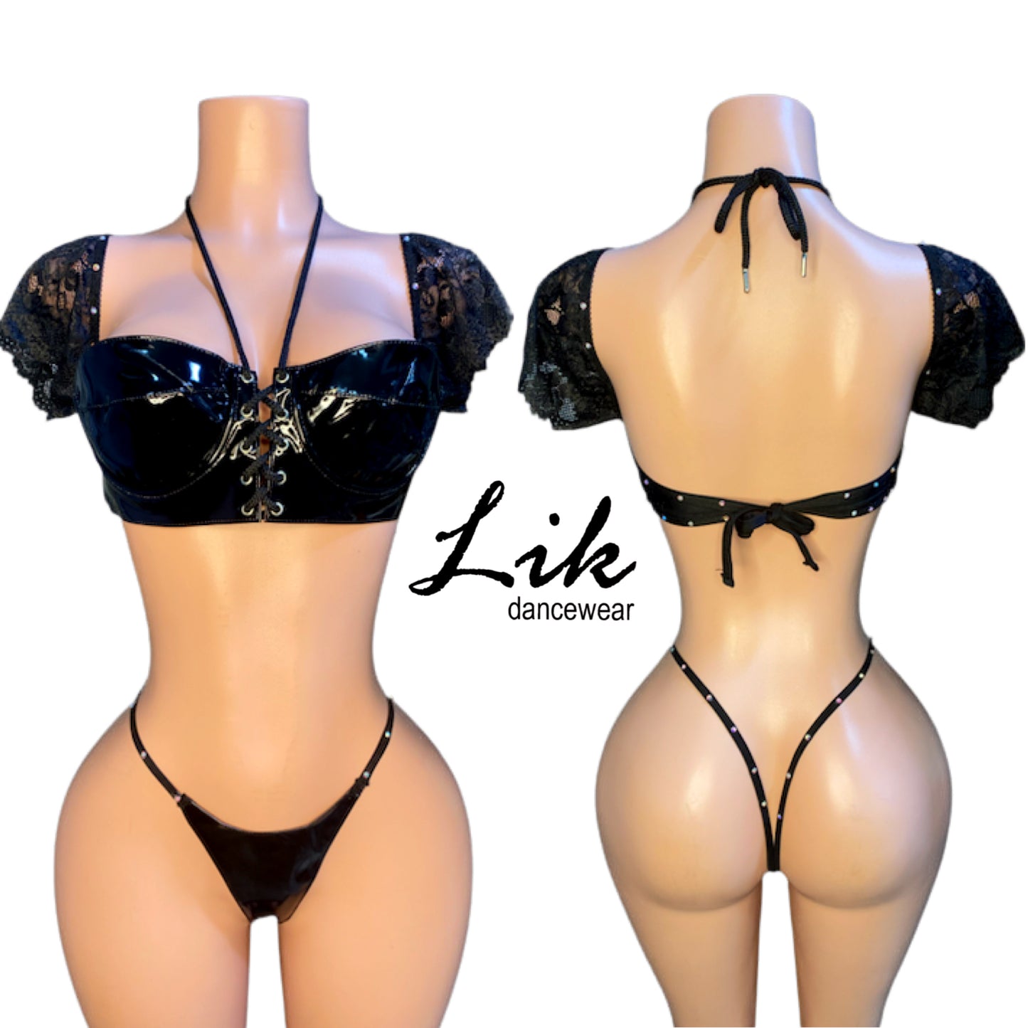 Stevie lace up bustier with Lace