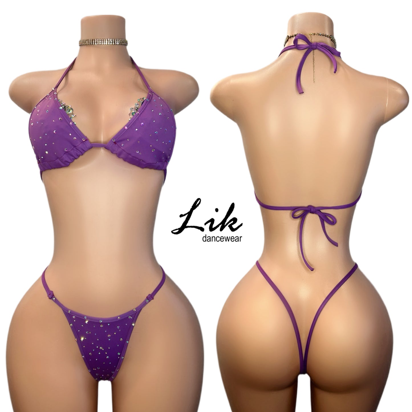 Dynasty rhinestone bikini thong