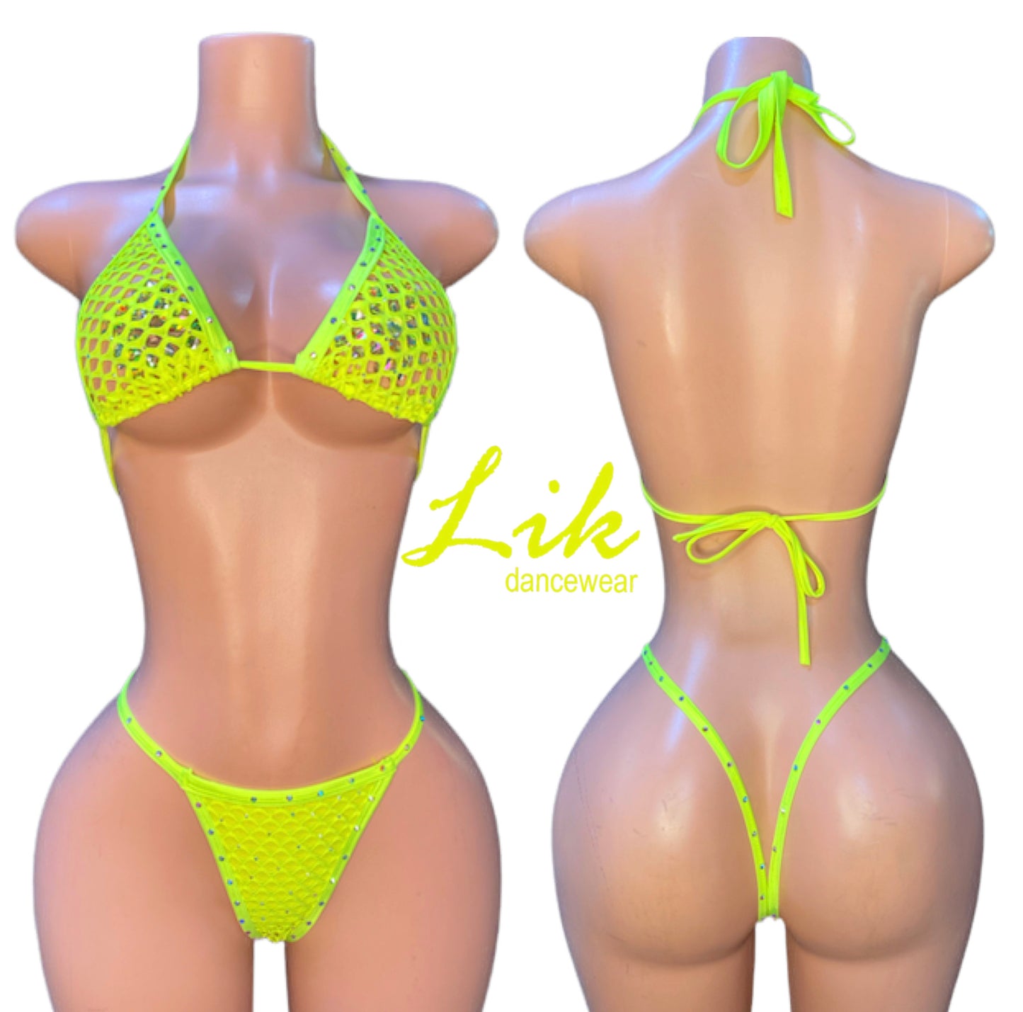 X mesh Exotic Dancewear mesh bikini