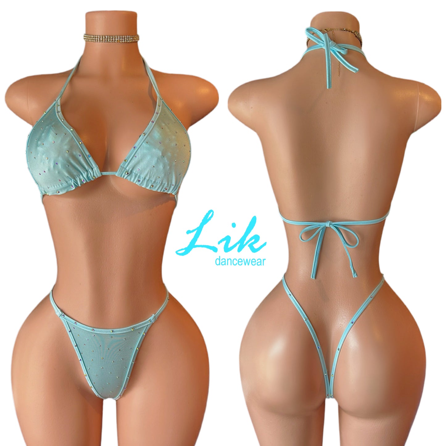 Dynasty rhinestone bikini thong