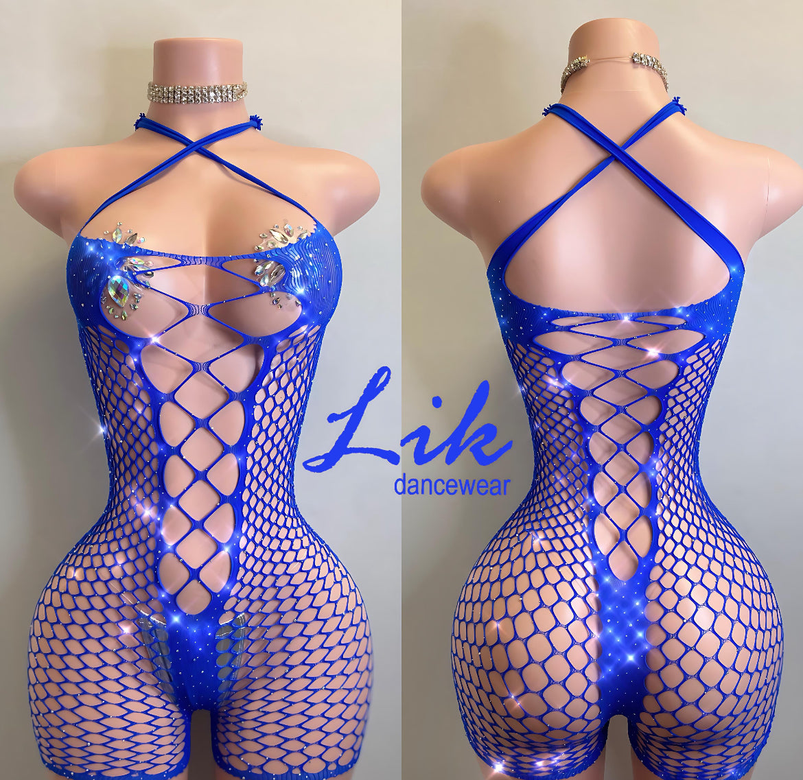 Banks rhinestone shorts body stockings adult dancers outfit