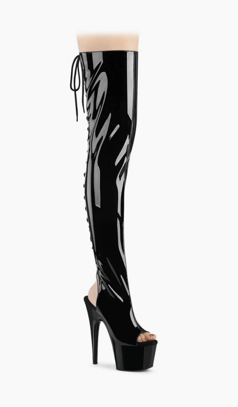 Adore-3017 Thigh high shiny boots