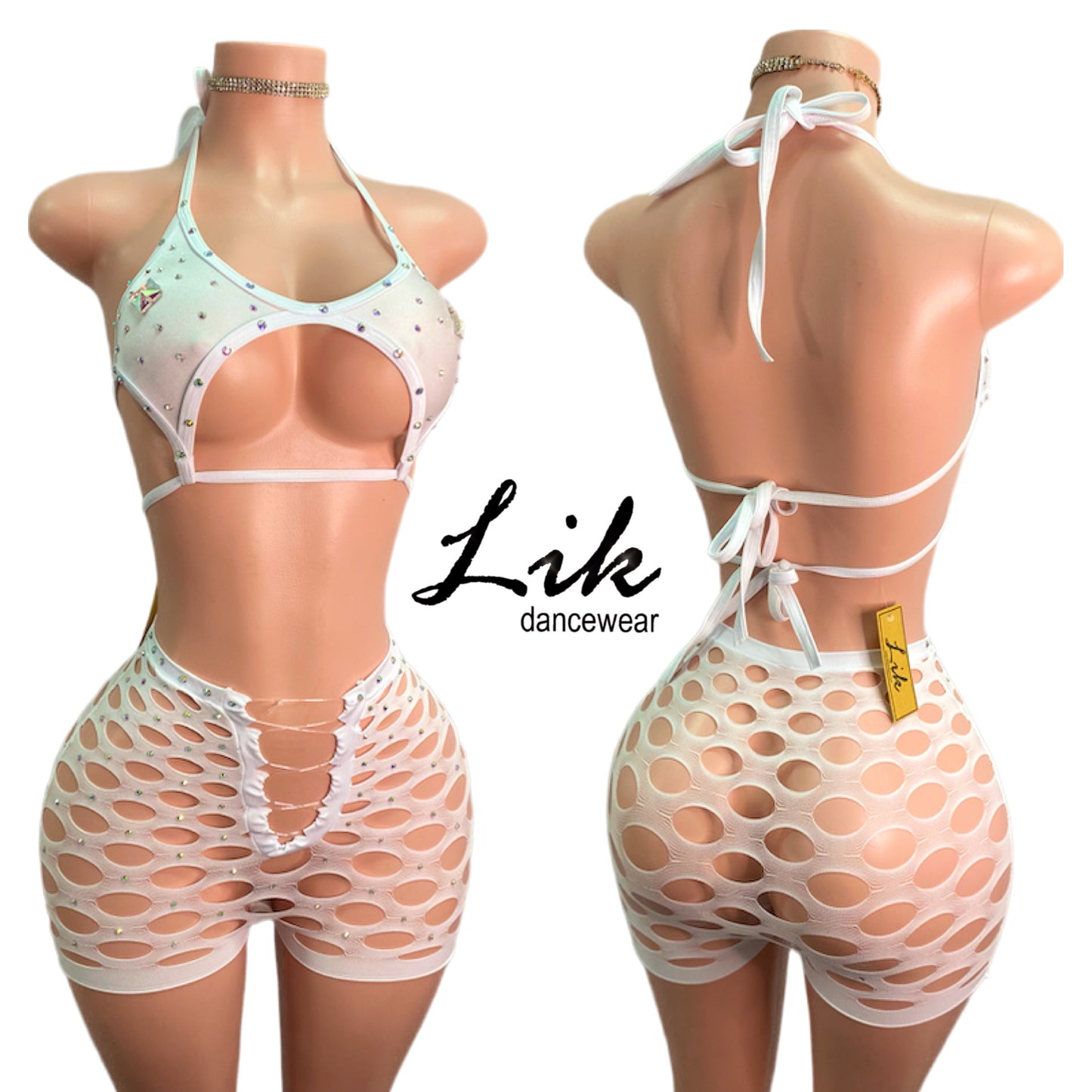 Pole dancer 2 piece short set