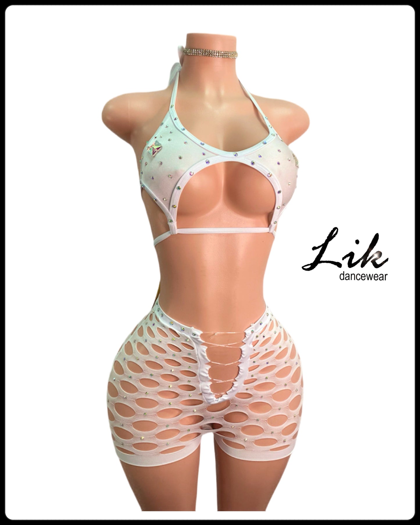 Pole dancer 2 piece short set