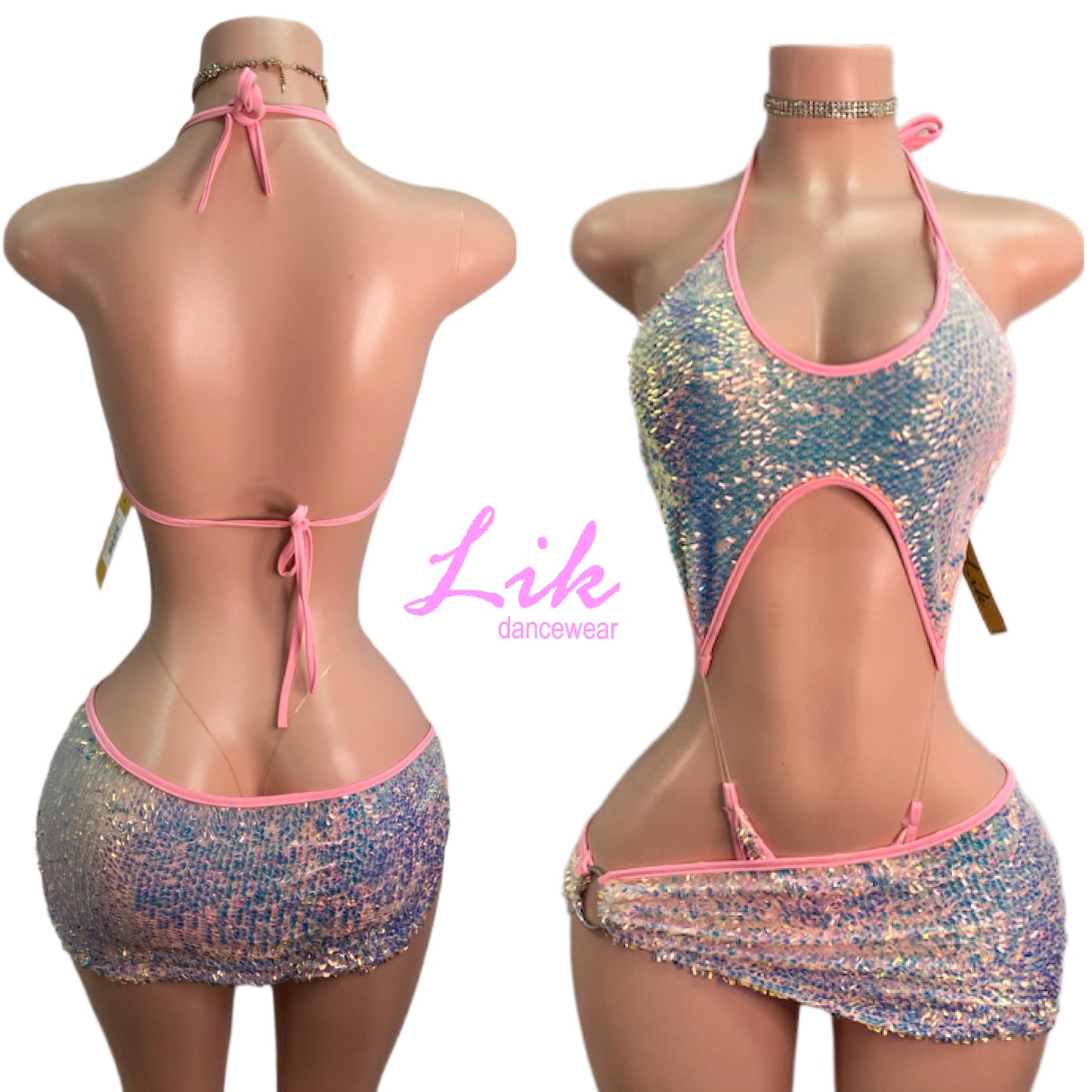 O mini 3 piece sequins set