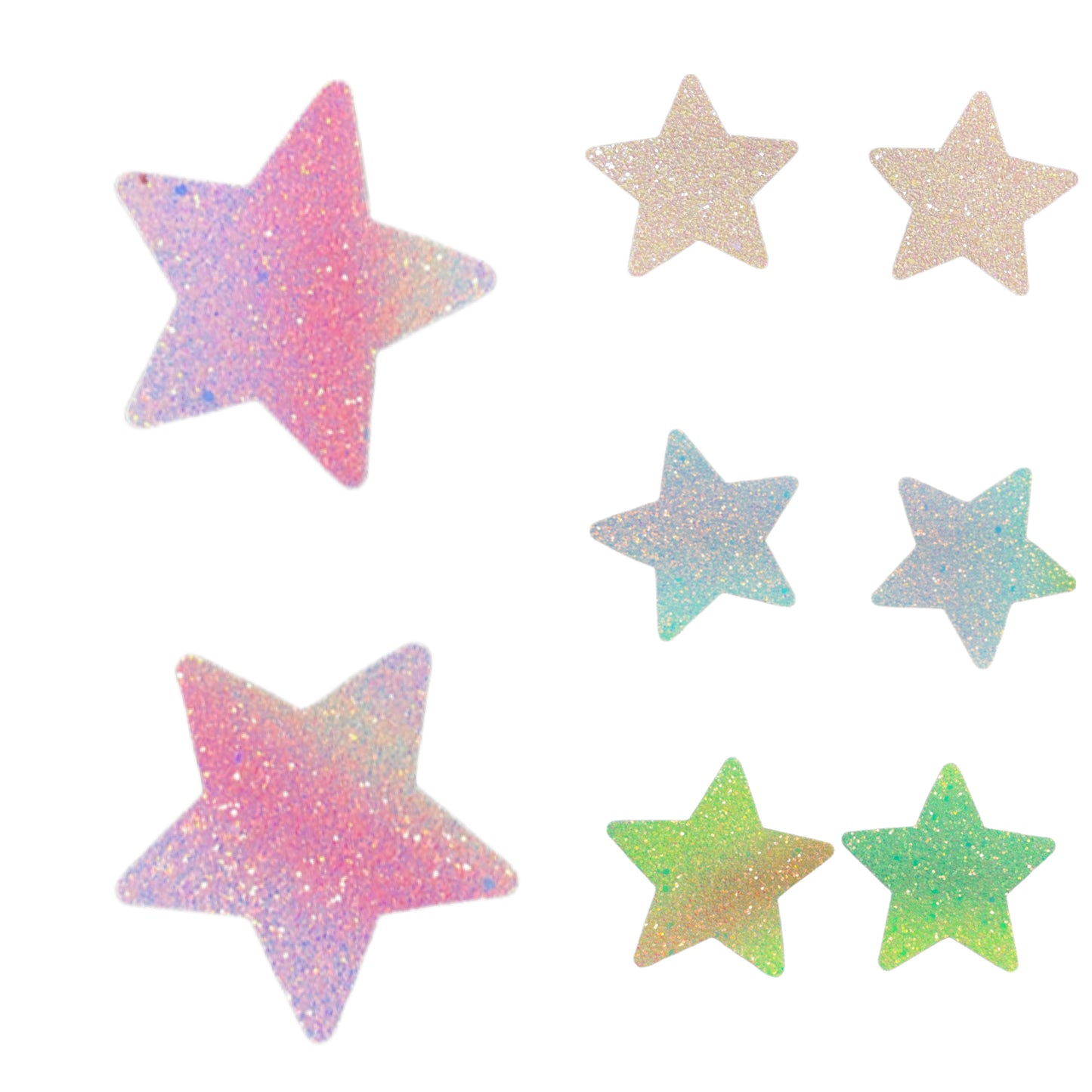 Ombré glitter star pasties