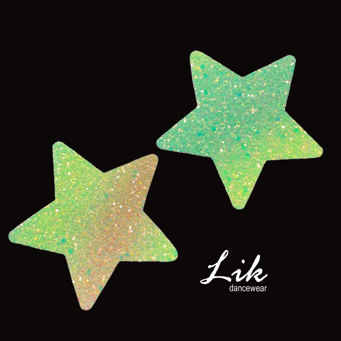 Ombré glitter star pasties