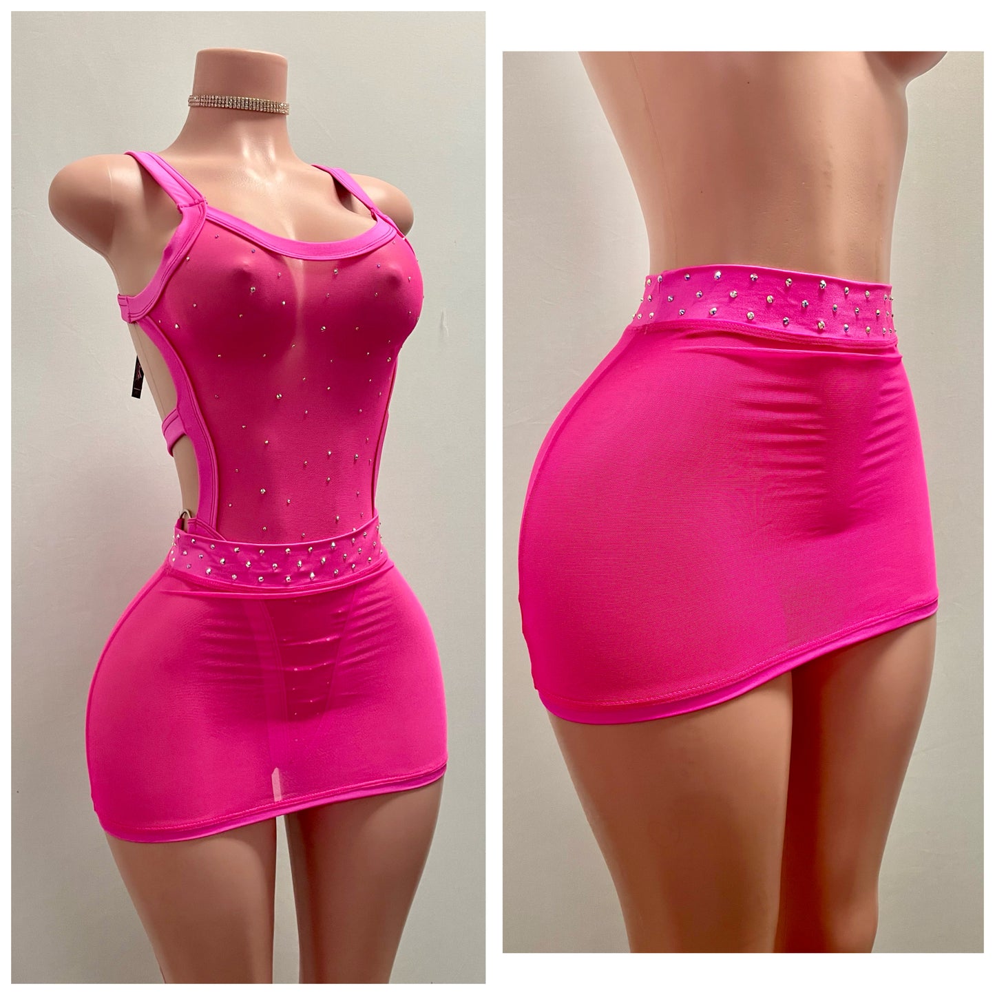 High waist mini
