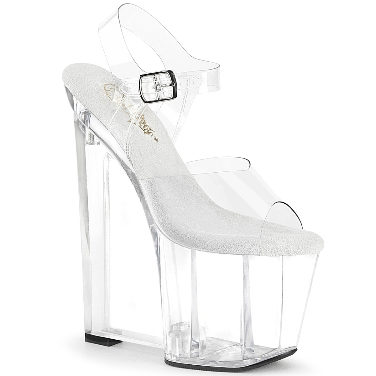 8 inch wedge clear stripper heels AMAZE-808