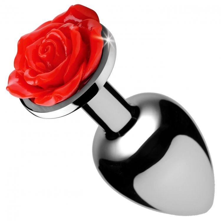 Red Rose Anal Plug Size Med