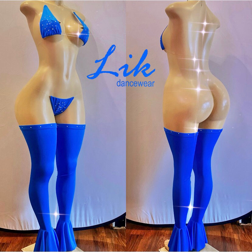 Naked Rhinestones micro bikini with clear strings