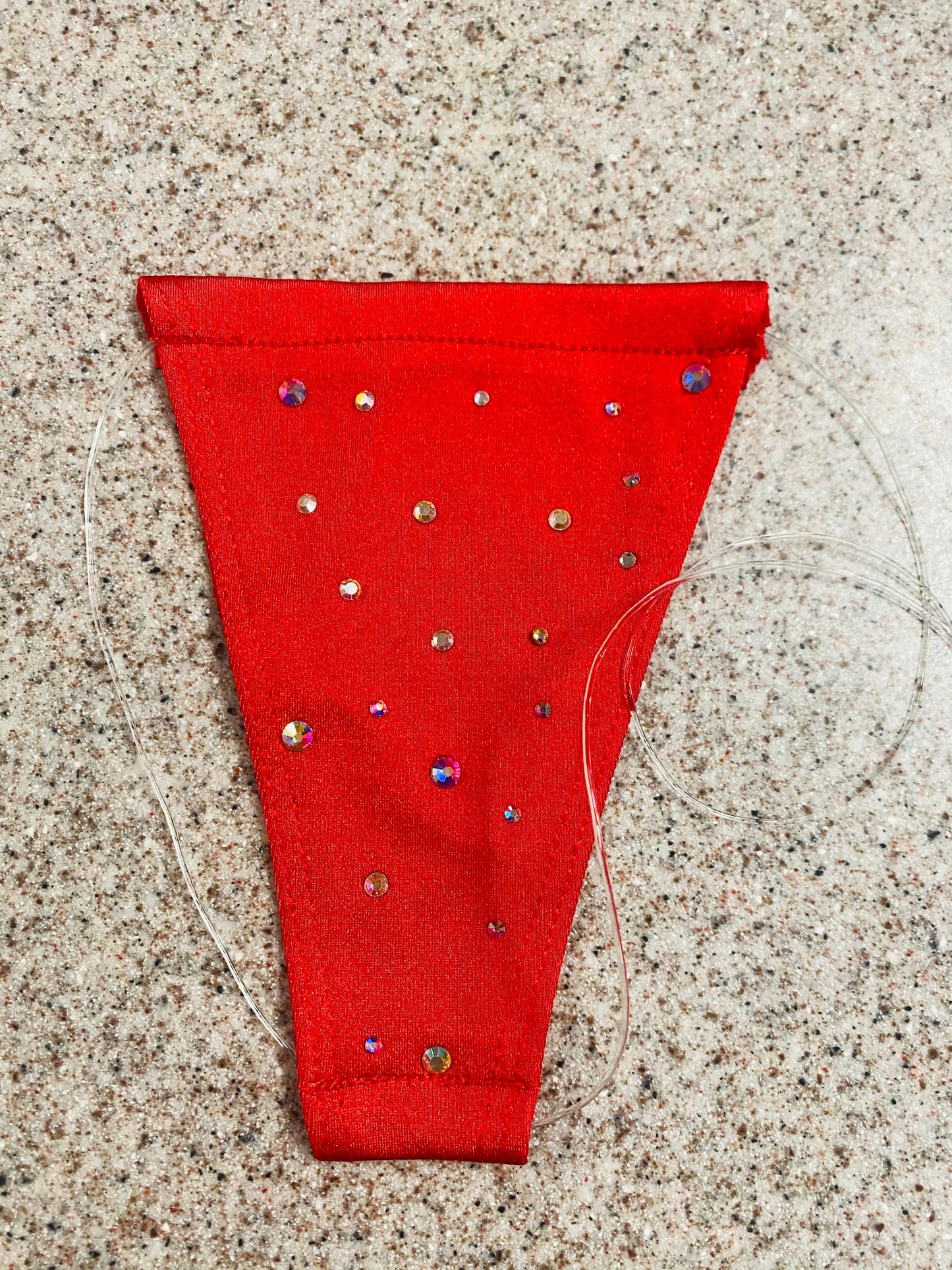 Rhinestone invisible thong