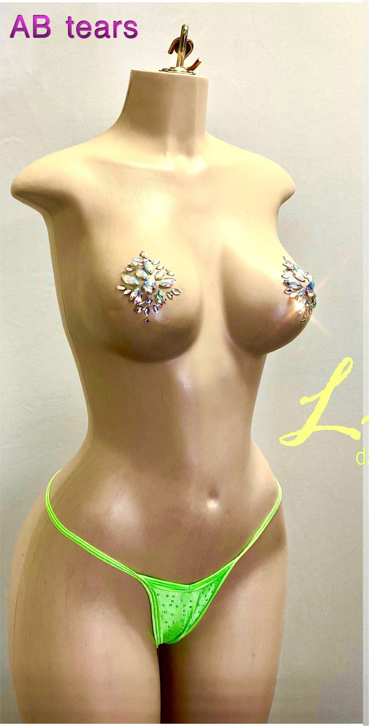 Lik Rhinestone Crystal Pasties