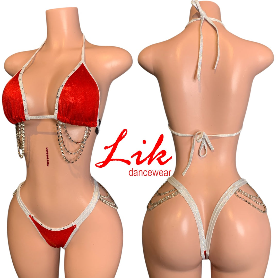 “Satine” Showgirl Thong and Bra Set