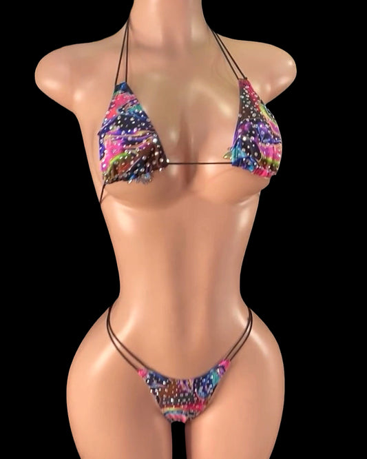 Shine adult dancer bungee string two piece