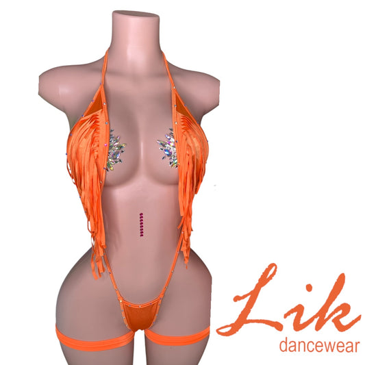 Fringe stripper TIP IN one piece Unikini