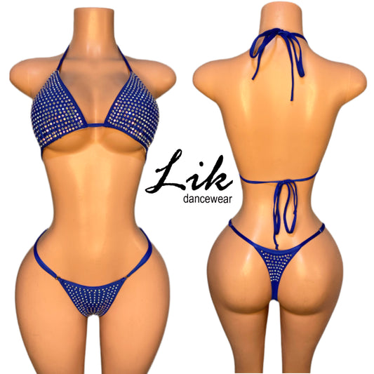 Limitless rhinestone spandex  bikini