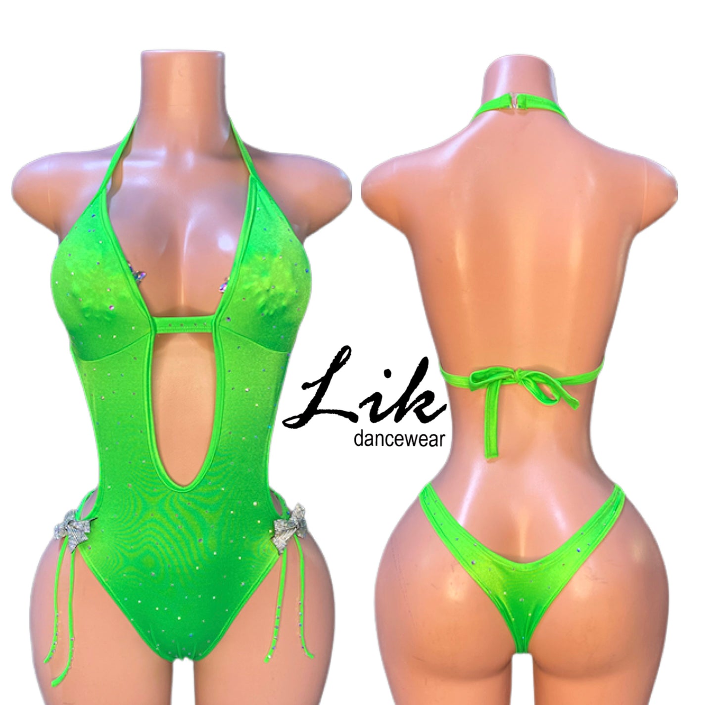 Rhinestone Bow one piece