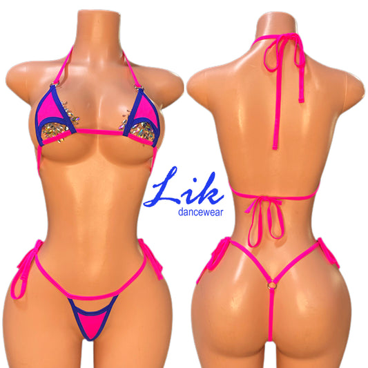 Exotic Dancer BARELY-THERE TRIANGLE MICRO Bikini Set